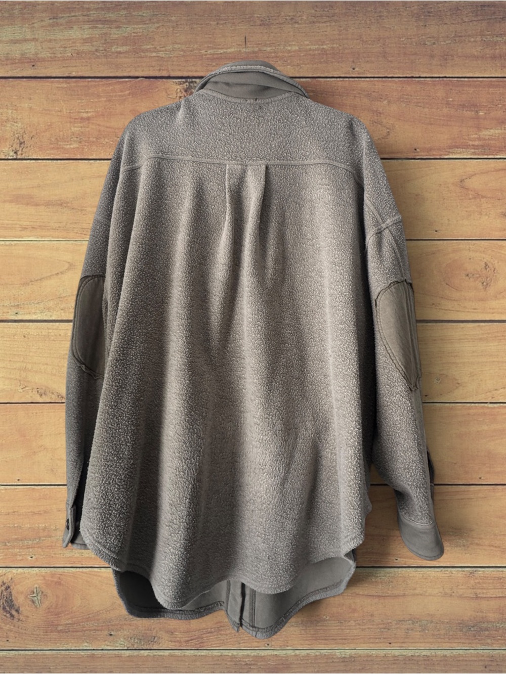 Free People x Revolve Ruby Distressed Teddy Jacket in Dirty Olive, XL - Picture 8 of 10